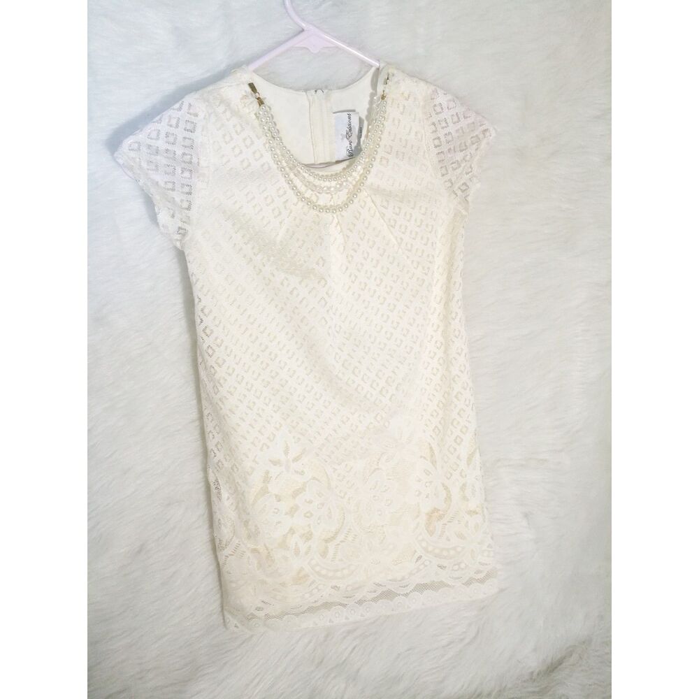 Rare editions ivory white girl a-line dress tea party lady 6X